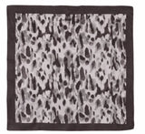 Anyyou Fashion Premium Satin Square Scarf – Grey Leopard Silk-Feel Neckwrap for Women