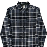 The North Face Checked Flannel Shirt - Large Black Cotton