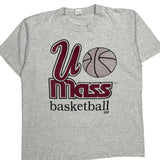 Umass Basketball Fruit Of The Loom Single Stitch T-Shirt - XL Grey Cotton