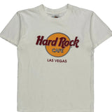 Hard Rock Cafe Graphic T-Shirt - Small White Cotton