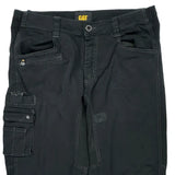 Cat Cargo Pants - 35W 30L Black Cotton Blend