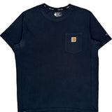 Carhartt T-Shirt - Large Navy Cotton