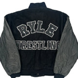 Ryle Wrestling U2 Wear Me Out College Varsity Jacket - Medium Black Leather
