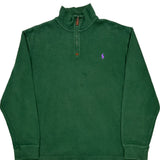 Polo By Ralph Lauren 1/4 Zip - XL Green Cotton