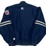 Dallas Cowboys Starter Football Varsity Jacket - Large Navy Nylon