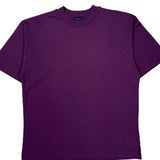 Blank Daniel Hechter Single Stitch T-Shirt - XL Purple Cotton