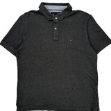 Tommy Hilfiger Polo Shirt - Large Grey Cotton