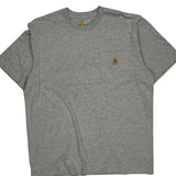 Carhartt T-Shirt - Large Grey Cotton