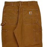 Carhartt Double Knee Carpenter Pants - 32W 30L Brown Cotton