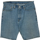 Levis Denim Shorts - 34W 11L Light Wash Cotton