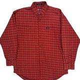 Chaps Ralph Lauren Checked Shirt - Large Red Cotton