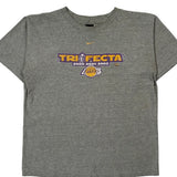 Los Angeles Lakers Nike Graphic T-Shirt - Medium Gray Cotton