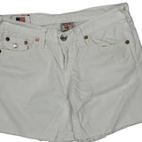 True Religion Mini Denim Shorts - 32W US 8 White Cotton