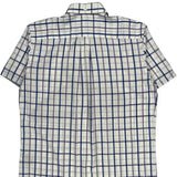Tommy Hilfiger Checked Short Sleeve Shirt - Large White Cotton