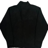Nike Ribbed Knit Track Jacket - Large Black Wool