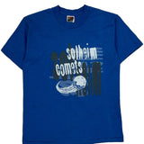 Fruit Of The Loom Single Stitch T-Shirt - Medium Blue Cotton Blend