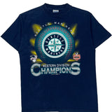 Seattle Mariners Tultex Mlb T-Shirt - Large Navy Cotton