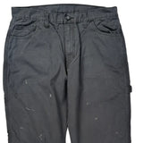 Dickies Double Knee Carpenter Trousers - 34W 32L Grey Cotton