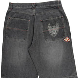 Br Graphic Denim Shorts - 34W 12L Gray Cotton