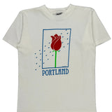 Single Stitch Portland Oneita Graphic T-Shirt - Medium Blue Cotton