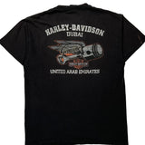 Dubai Harley Davidson Graphic T-Shirt - Large Black Cotton