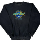 San Antonio Hard Rock Cafe Graphic Sweatshirt - Medium Black Cotton