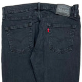 Levis Slim Fit Jeans - 33W 30L Gray Cotton
