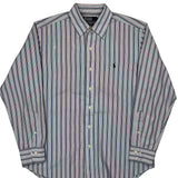 Polo By Ralph Lauren Striped Shirt - Medium Blue Cotton