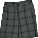 Quiksilver Checked Chino Shorts - 31W 10L Gray Cotton
