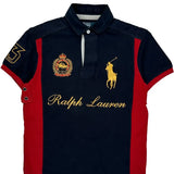 Polo By Ralph Lauren Graphic Polo Shirt - Small Navy Cotton