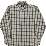 Timberland Checked Shirt - Large Gray Cotton