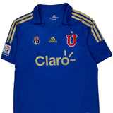 Universidad De Chile Adidas Football Shirt - Large Blue Polyester