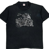 Single Stitch Woods Hole Anvil Graphic T-Shirt - XL Black Cotton