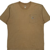 Carhartt T-Shirt - Large Brown Cotton