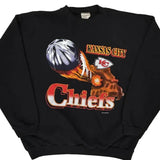 Made In USA Nfl Kansas City Chiefs Sweatshirt - XL Black Cotton Blend