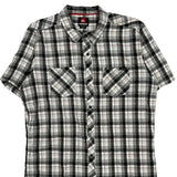 Quiksilver Checked Short Sleeve Shirt - XL Black & White Cotton