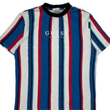 Guess Striped T-Shirt - Medium Multicoloured Cotton