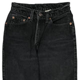 Made In USA Levis 512 Slim Fit Jeans - 24W UK 6 Black Cotton