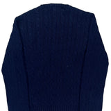 Ralph Lauren Sport Cable Knit Sweater - Large Navy Cotton