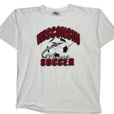 Wisconsin Women'S Soccer Reebok Single Stitch T-Shirt - XL White Cotton