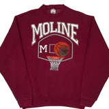 Basketball Fruit Of The Loom College Sweatshirt - XL Burgundy Cotton