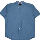 Tommy Hilfiger Short Sleeve Shirt - XL Blue Cotton