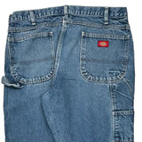 Dickies Double Knee Carpenter Jeans - 38W 30L Blue Cotton
