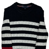 Tommy Hilfiger Striped Jumper - Medium Multicoloured Cotton