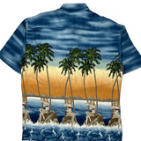 Campia Graphic Hawaiian Shirt - Large Multicoloured Viscose