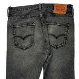 Levis 501 Slim Jeans - 32W 31L Grey Cotton