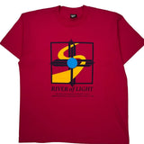River Of Light Screen Stars Single Stitch T-Shirt - XL Red Cotton Blend