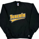 Made In USA Russell Athletic College Sweatshirt - Large Black Cotton