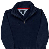 Age 4 Tommy Hilfiger 1/4 Zip - XS Navy Cotton