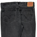 Levis Slim Fit Jeans - 36W 29L Gray Cotton
